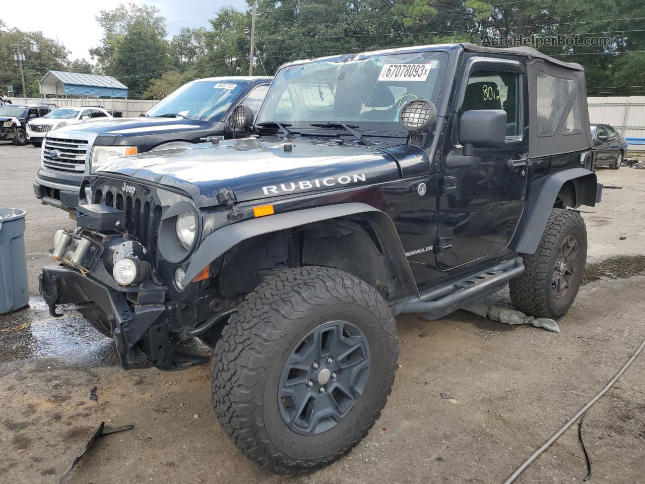 2014 Jeep Wrangler Rubicon Black vin: 1C4BJWCG5EL124501