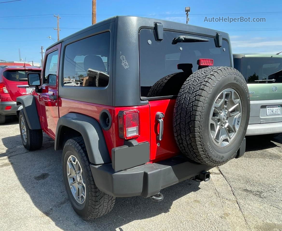 2014 Jeep Wrangler Rubicon Red vin: 1C4BJWCG8EL197099