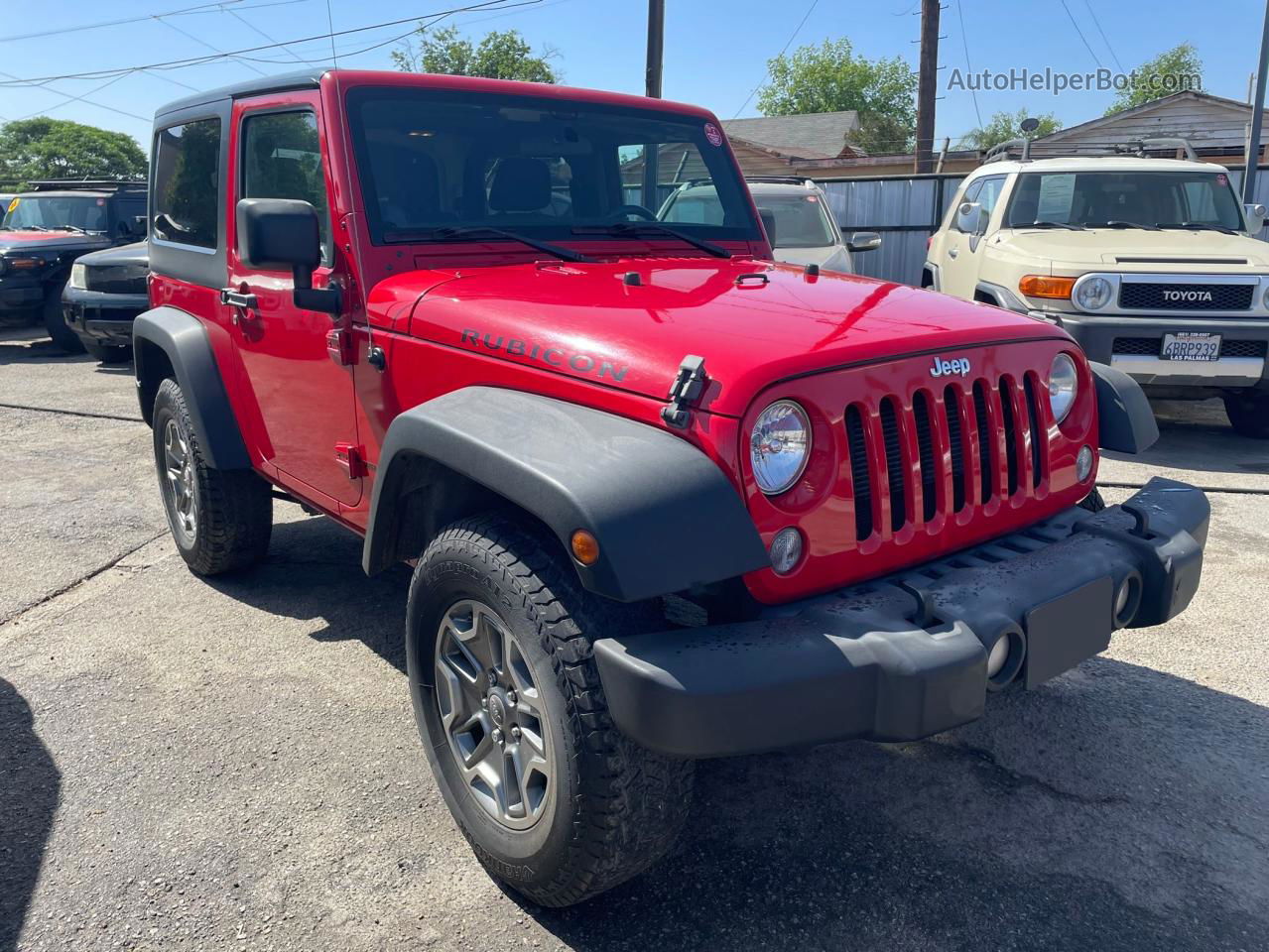 2014 Jeep Wrangler Rubicon Red vin: 1C4BJWCG8EL197099