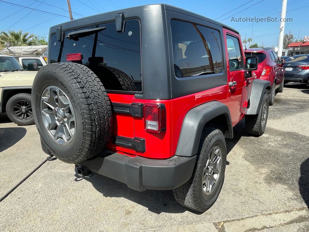 2014 Jeep Wrangler Rubicon Red vin: 1C4BJWCG8EL197099