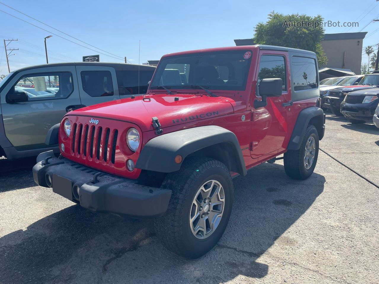 2014 Jeep Wrangler Rubicon Red vin: 1C4BJWCG8EL197099