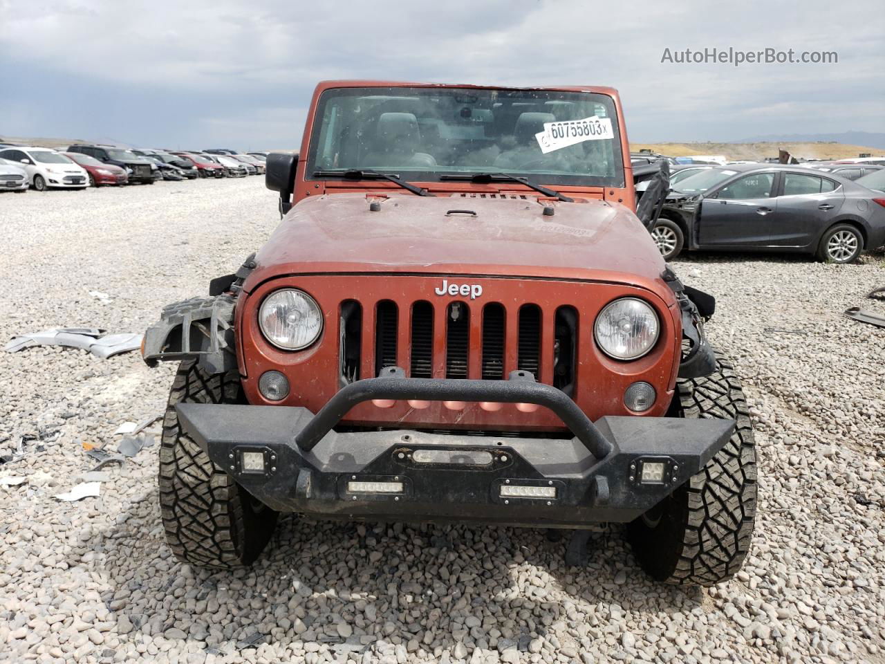 2014 Jeep Wrangler Rubicon Orange vin: 1C4BJWCG8EL265479