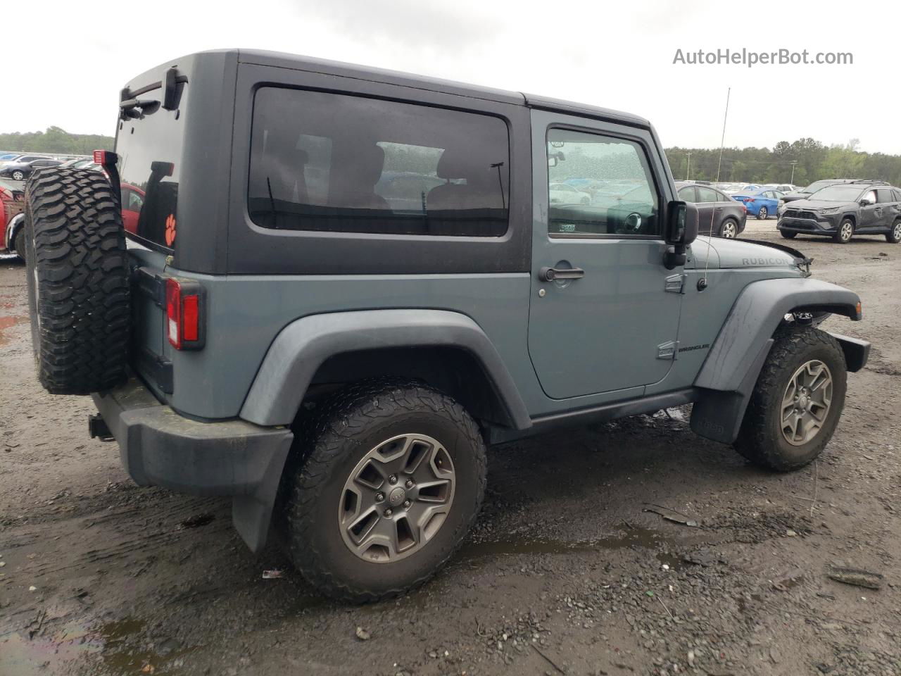 2014 Jeep Wrangler Rubicon Blue vin: 1C4BJWCG8EL291788