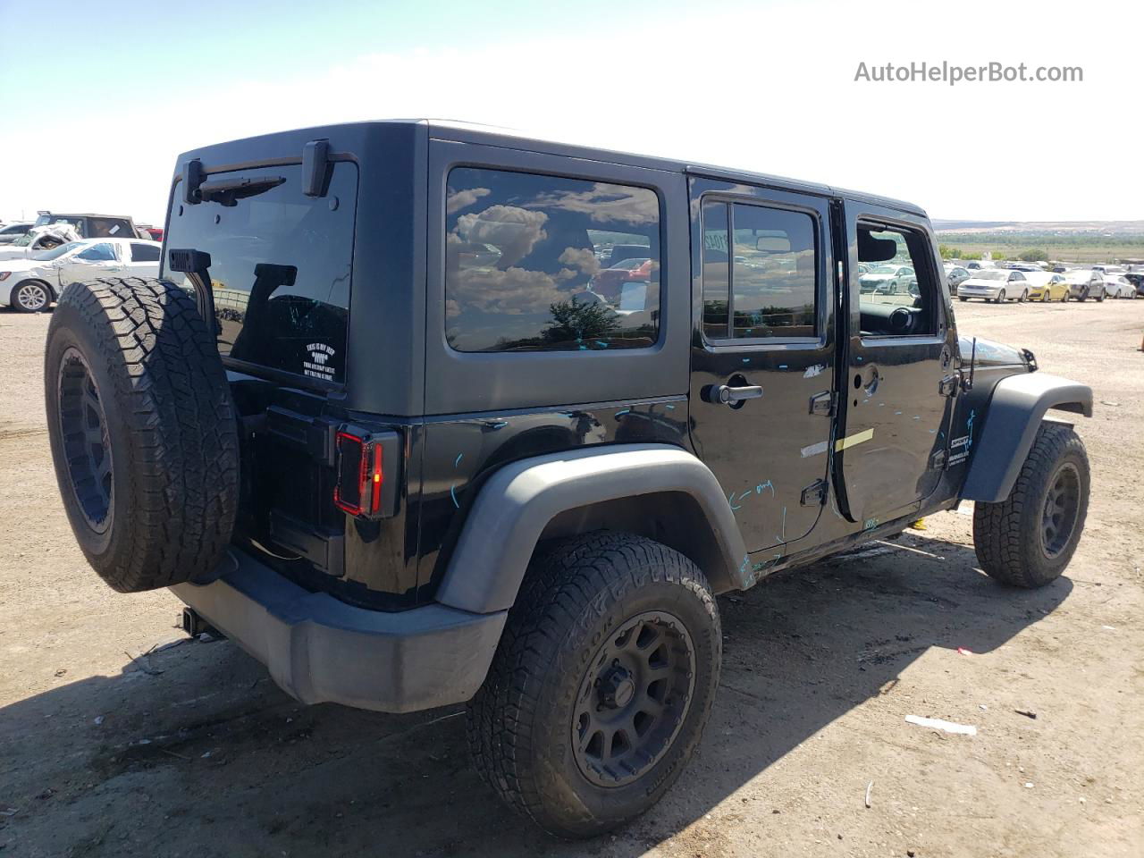 2014 Jeep Wrangler Unlimited Sport Black vin: 1C4BJWDG0EL211754