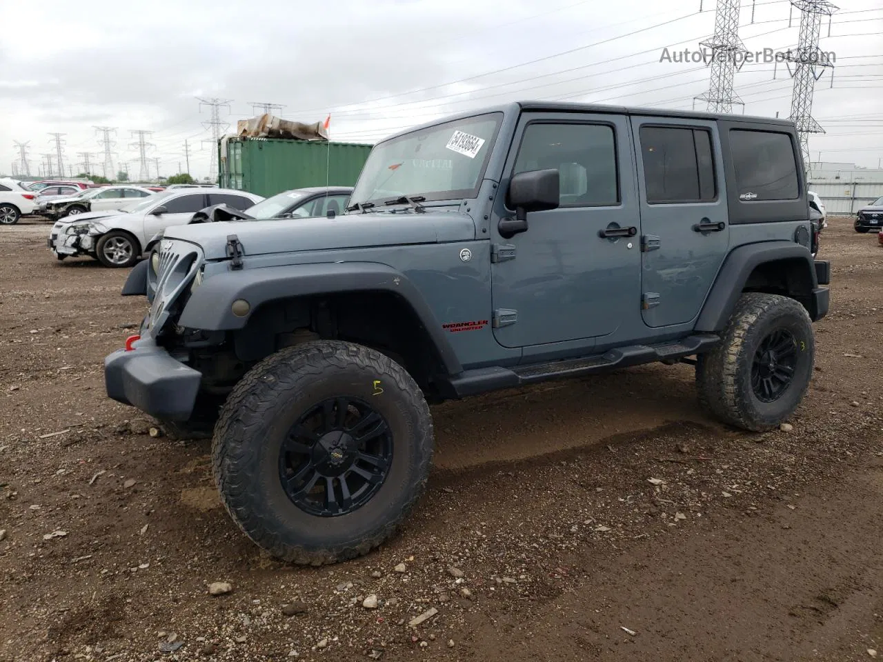 2014 Jeep Wrangler Unlimited Sport Silver vin: 1C4BJWDG0EL277303