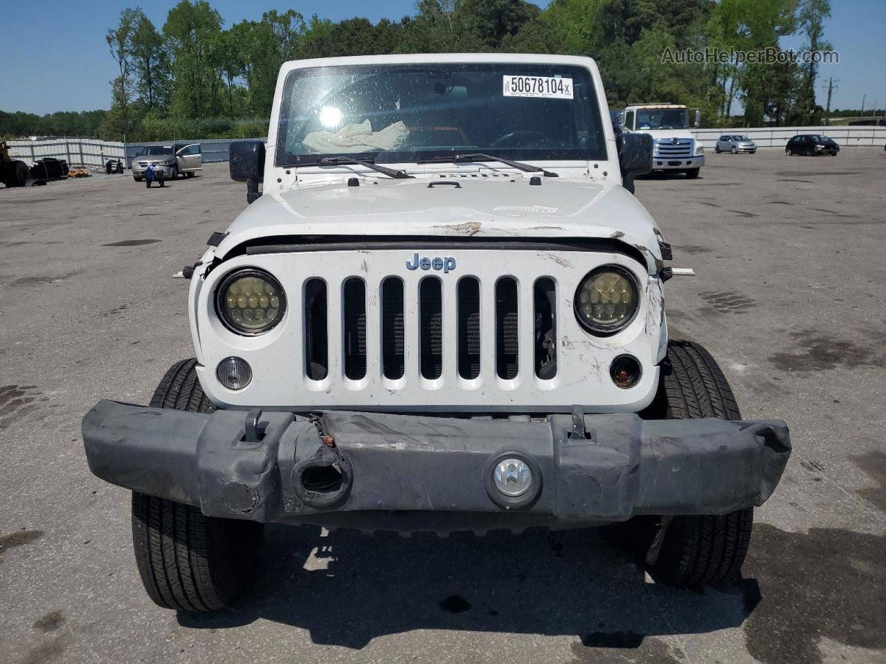 2014 Jeep Wrangler Unlimited Sport White vin: 1C4BJWDG0EL283117