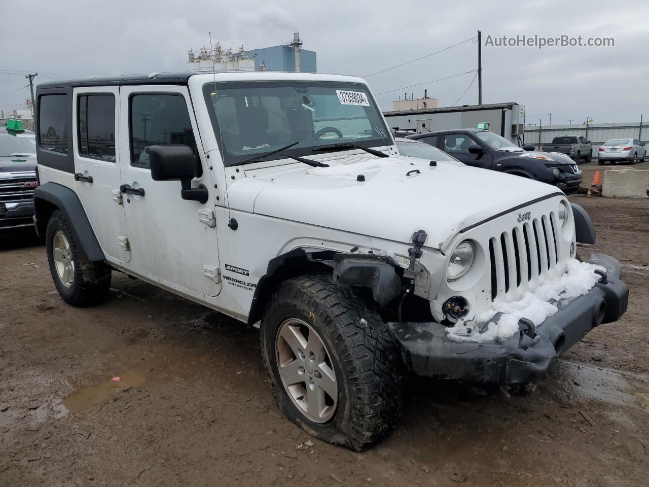 2017 Jeep Wrangler Unlimited Sport Белый vin: 1C4BJWDG0HL527952