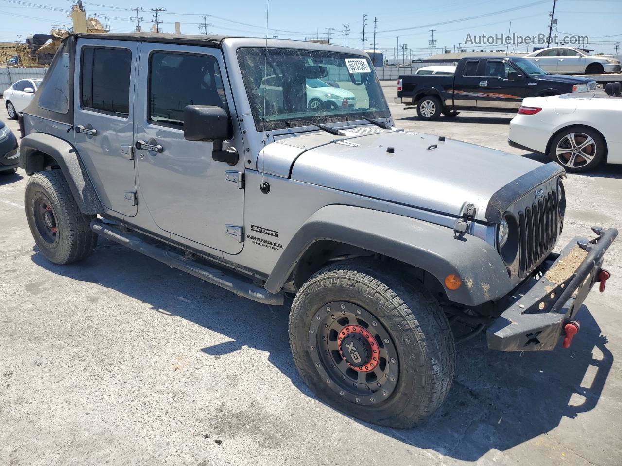 2017 Jeep Wrangler Unlimited Sport Silver vin: 1C4BJWDG0HL530012