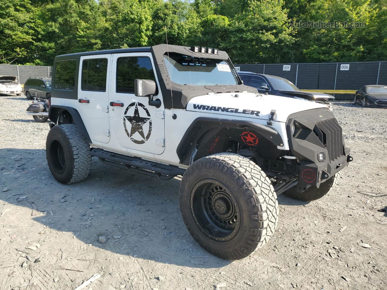 2017 Jeep Wrangler Unlimited Sport White vin: 1C4BJWDG0HL722885