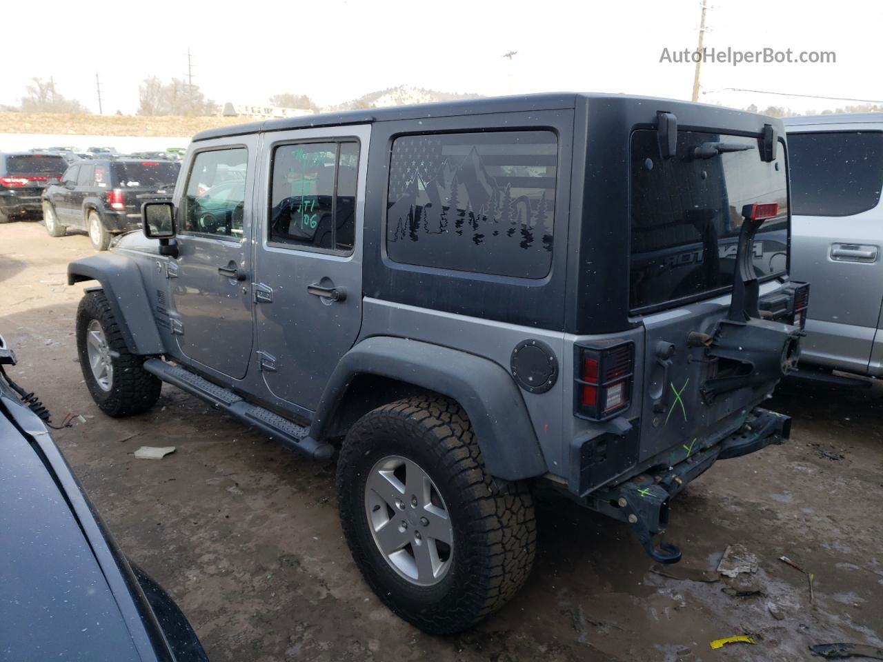 2014 Jeep Wrangler Unlimited Sport Silver vin: 1C4BJWDG1EL177632