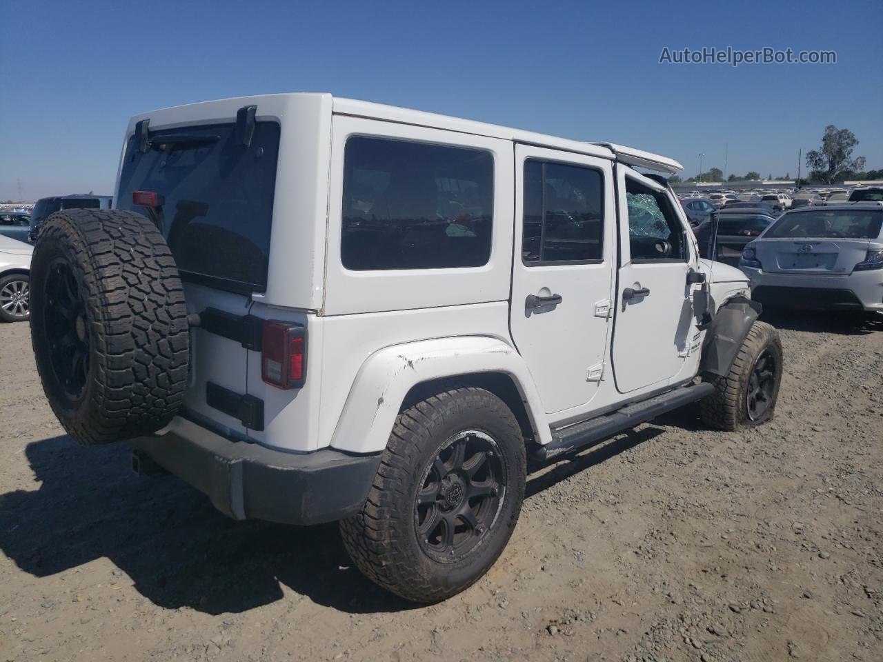 2014 Jeep Wrangler Unlimited Sport White vin: 1C4BJWDG1EL309613