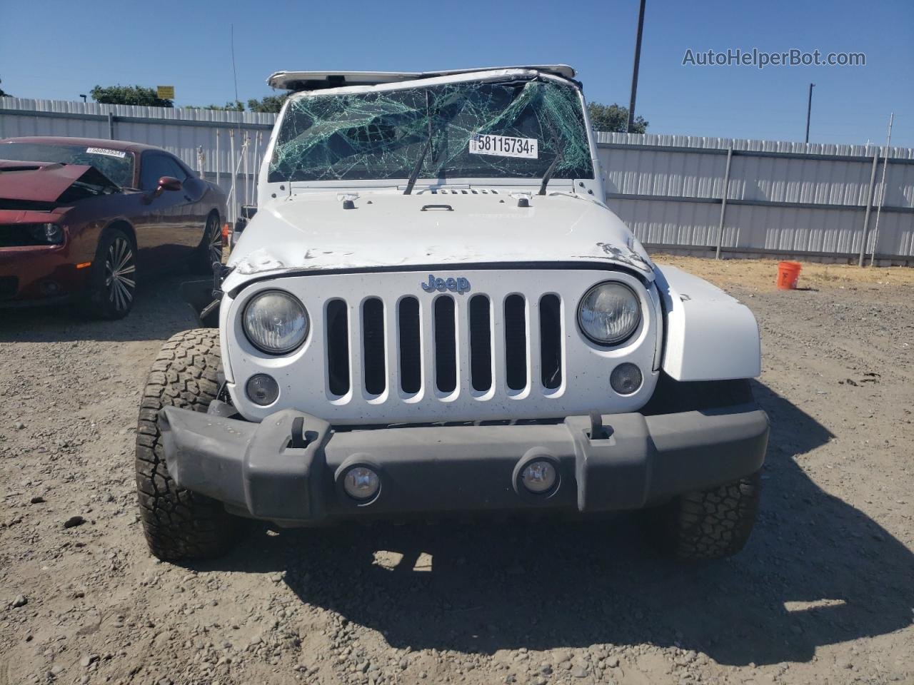 2014 Jeep Wrangler Unlimited Sport White vin: 1C4BJWDG1EL309613