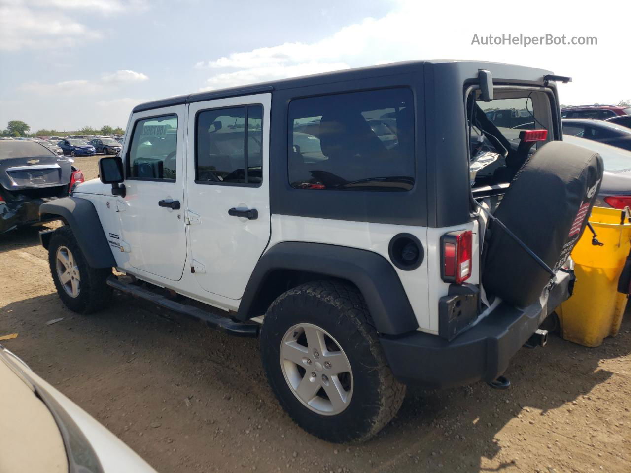 2017 Jeep Wrangler Unlimited Sport White vin: 1C4BJWDG1HL505829