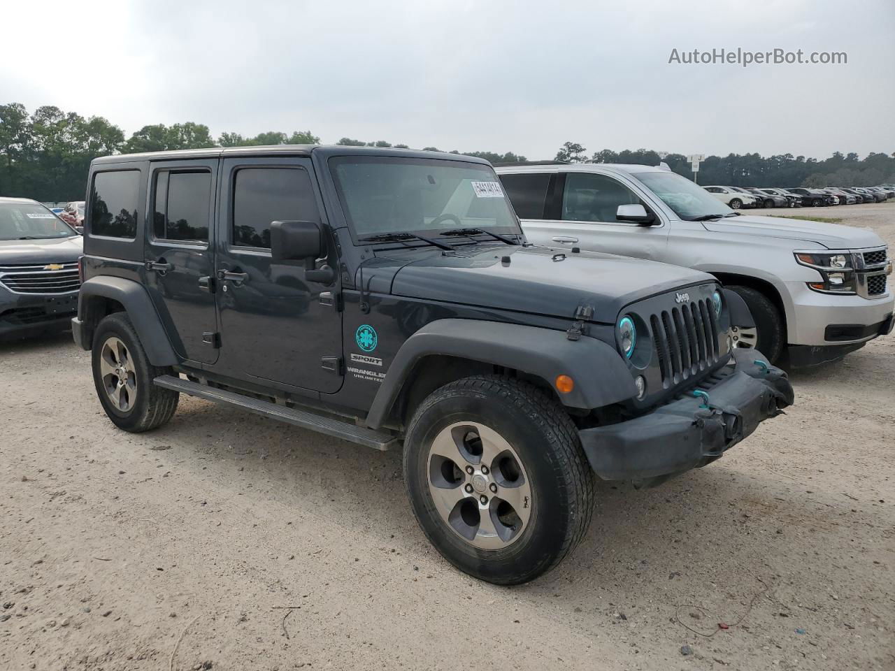 2017 Jeep Wrangler Unlimited Sport Gray vin: 1C4BJWDG1HL533081