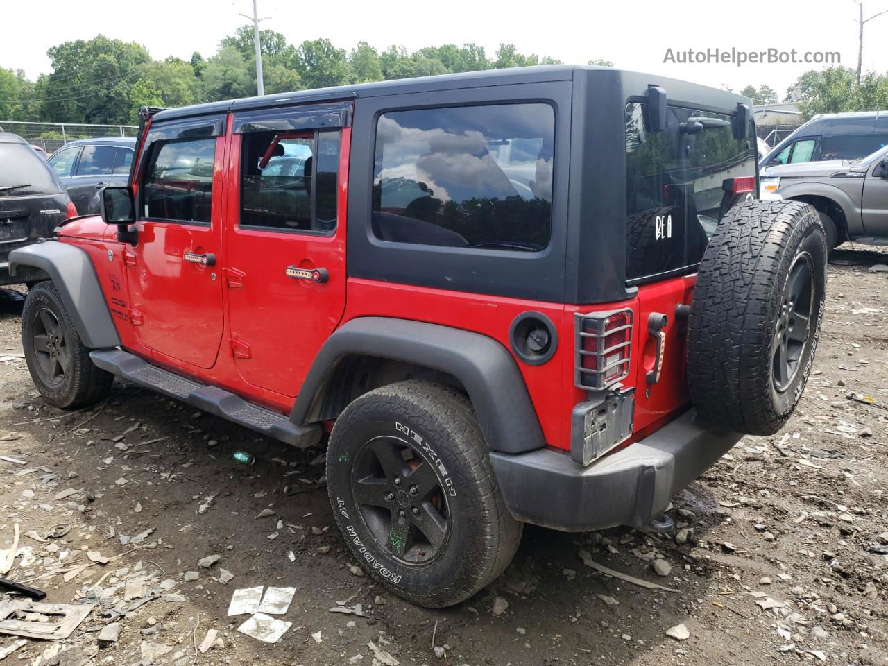 2017 Jeep Wrangler Unlimited Sport Red vin: 1C4BJWDG1HL671042