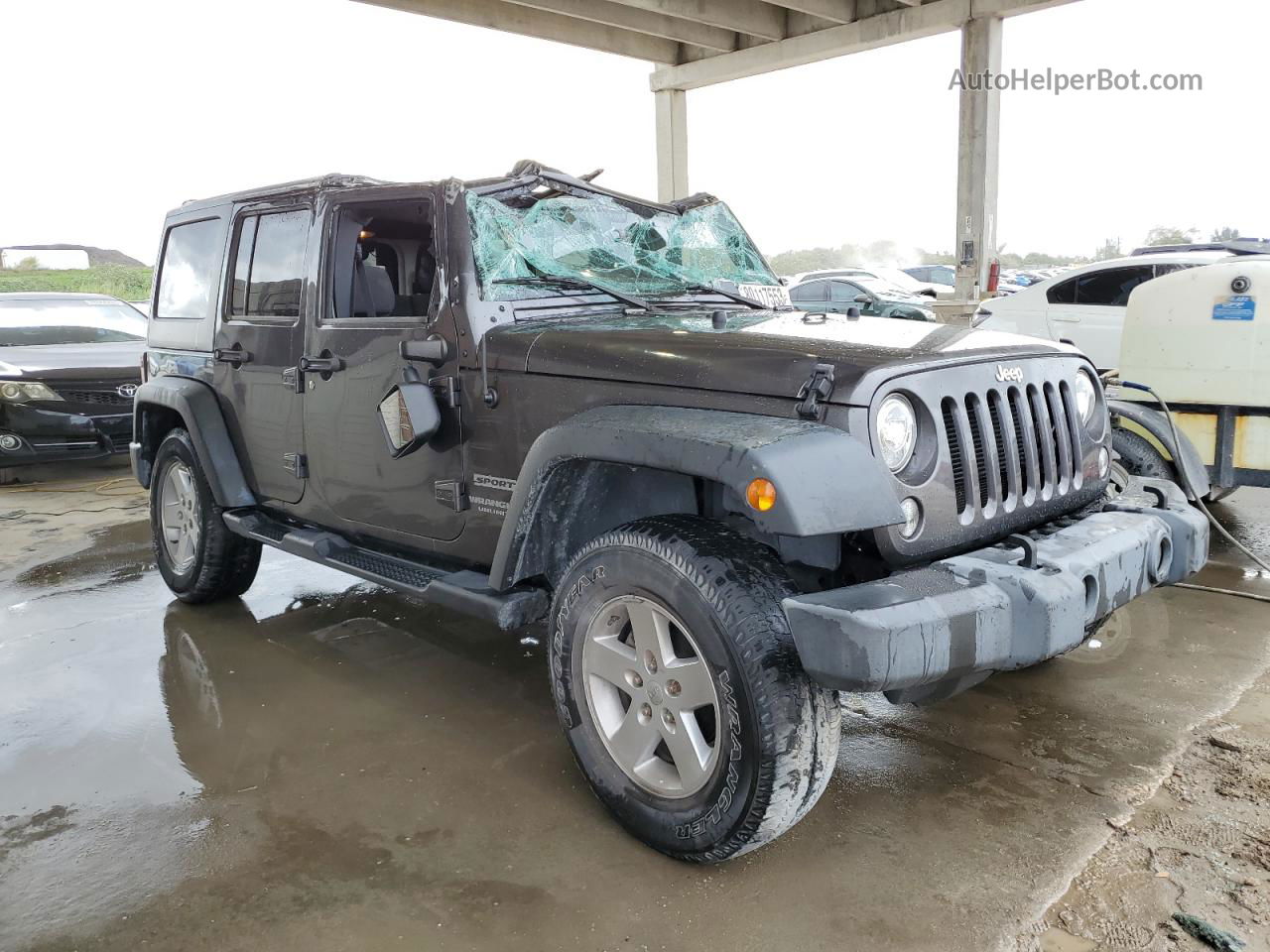 2017 Jeep Wrangler Unlimited Sport Угольный vin: 1C4BJWDG1HL691369