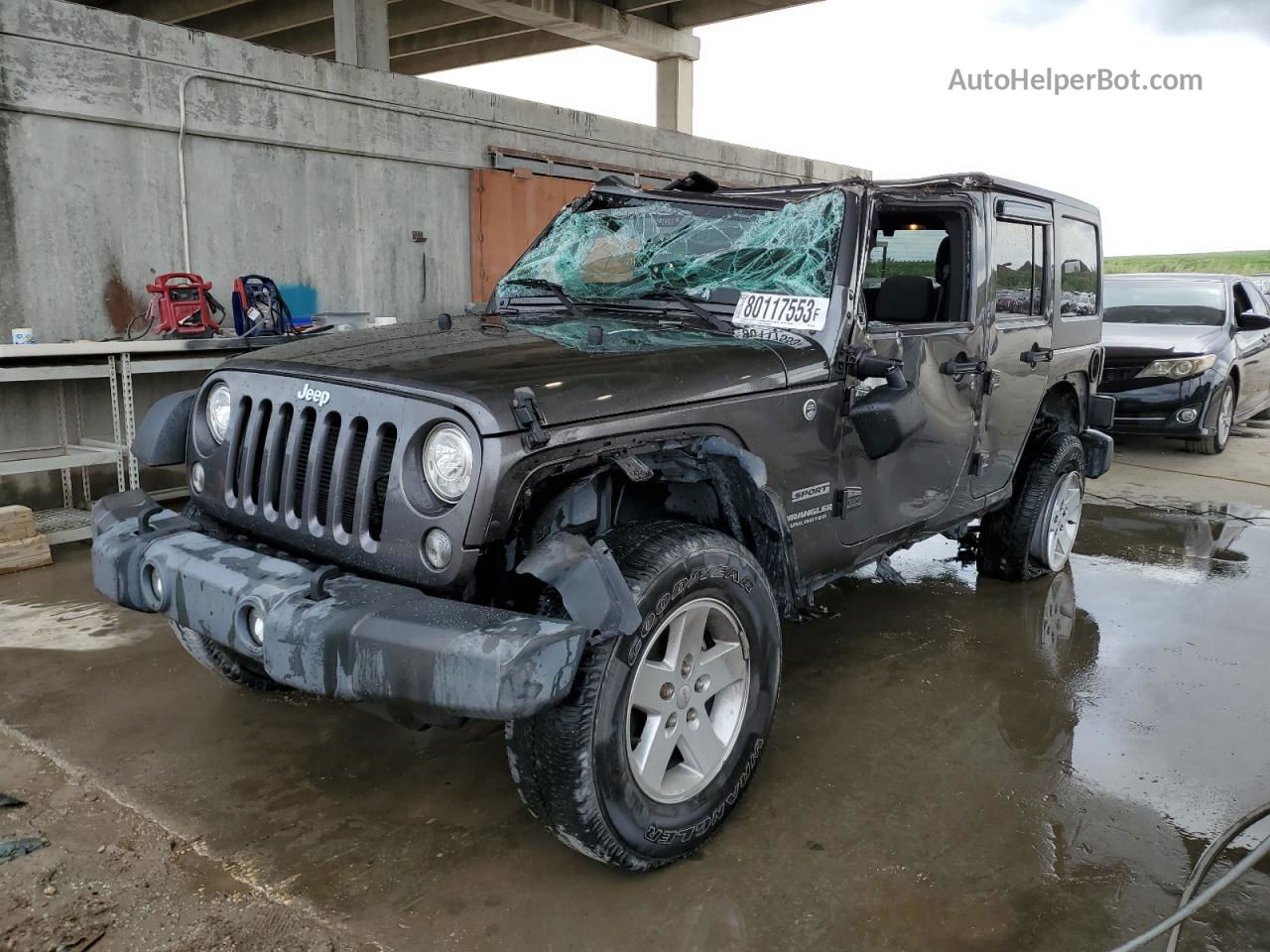 2017 Jeep Wrangler Unlimited Sport Угольный vin: 1C4BJWDG1HL691369