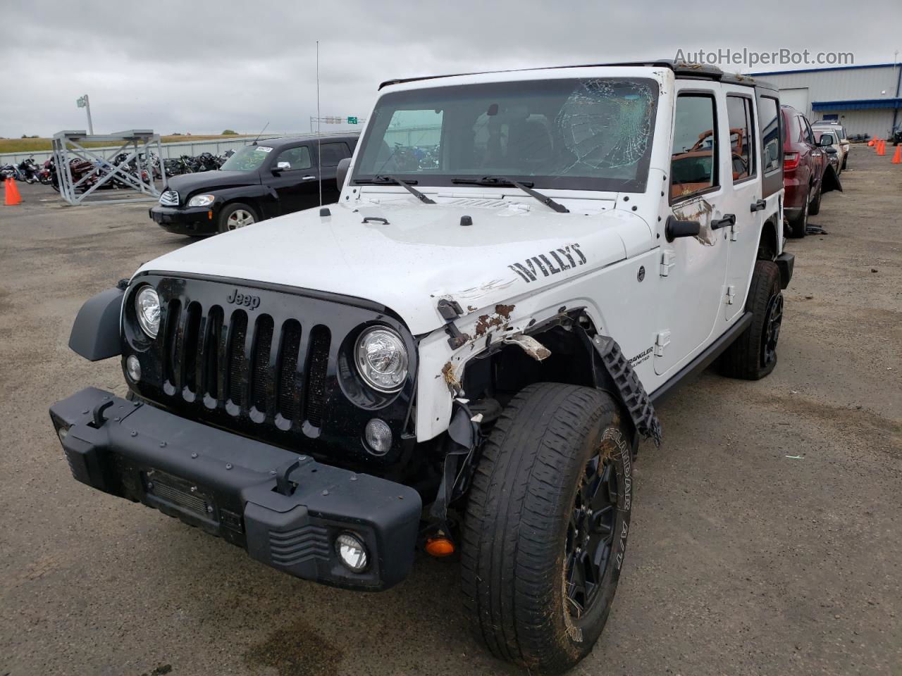 2017 Jeep Wrangler Unlimited Sport White vin: 1C4BJWDG1HL707411