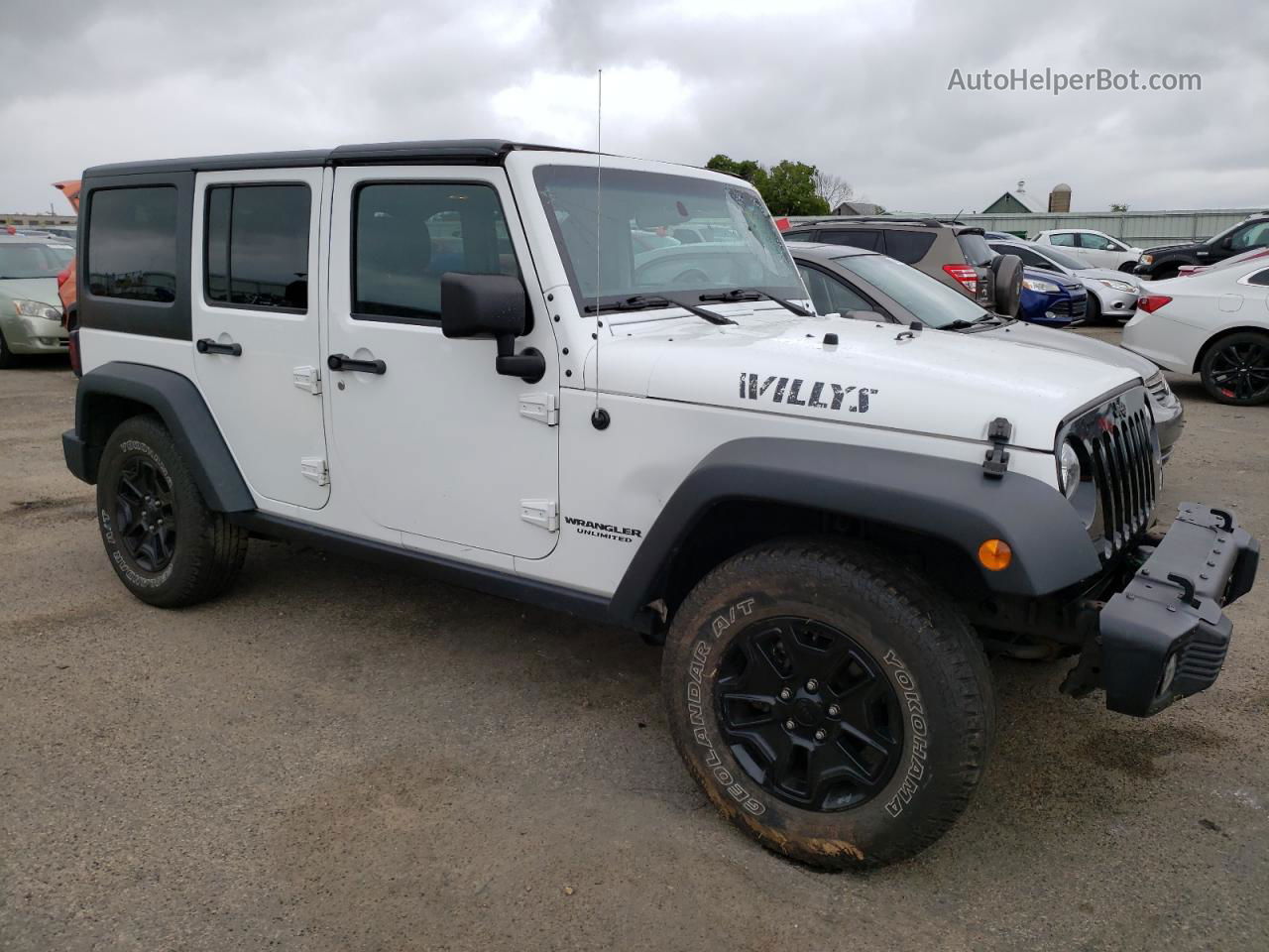 2017 Jeep Wrangler Unlimited Sport White vin: 1C4BJWDG1HL707411