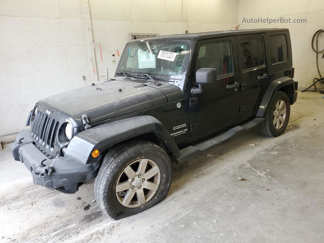 2014 Jeep Wrangler Unlimited Sport Black vin: 1C4BJWDG2EL115611