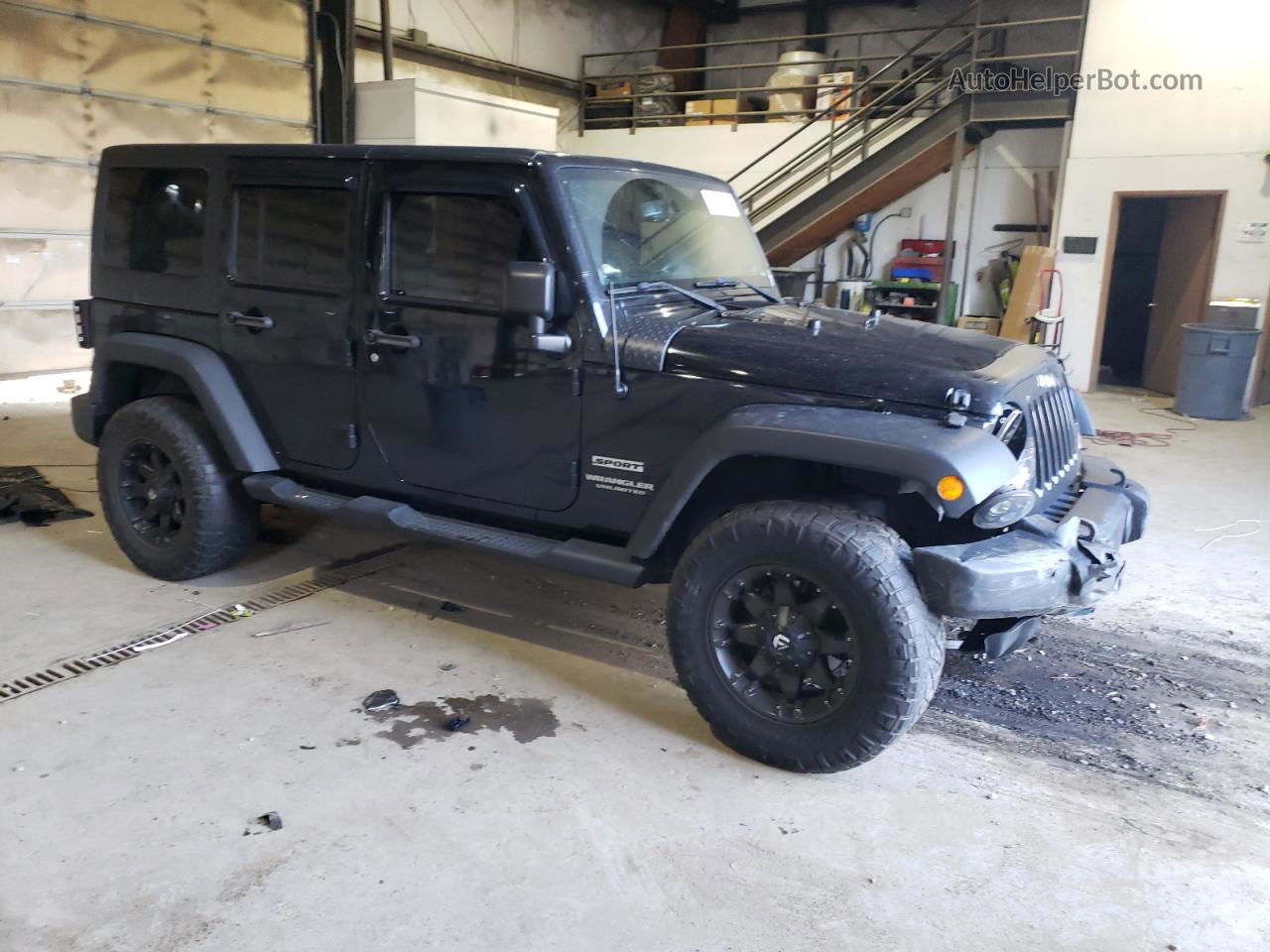 2014 Jeep Wrangler Unlimited Sport Black vin: 1C4BJWDG2EL187456