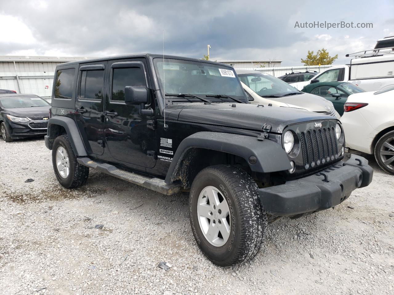 2017 Jeep Wrangler Unlimited Sport Black vin: 1C4BJWDG2HL561648