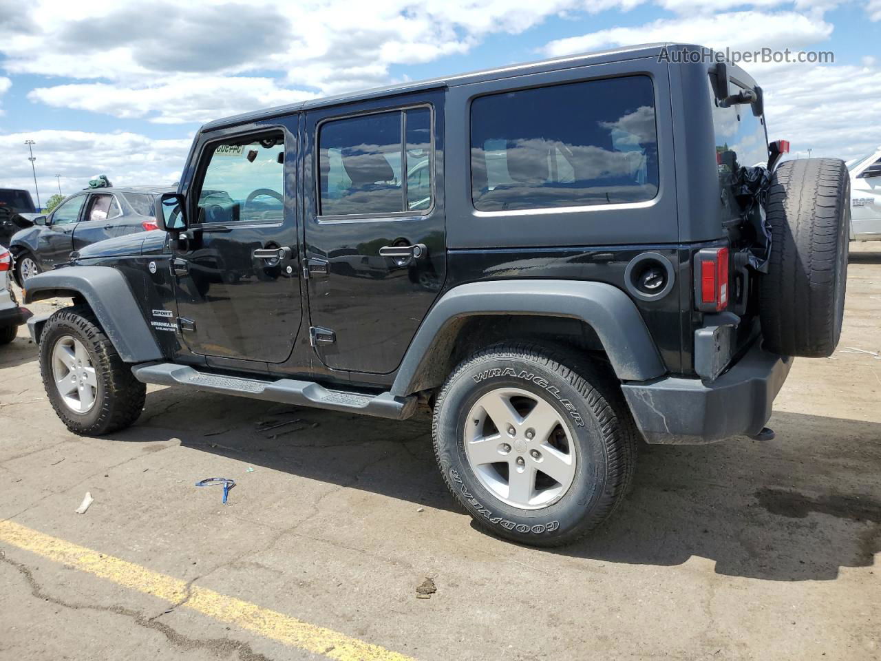 2017 Jeep Wrangler Unlimited Sport Black vin: 1C4BJWDG2HL649311