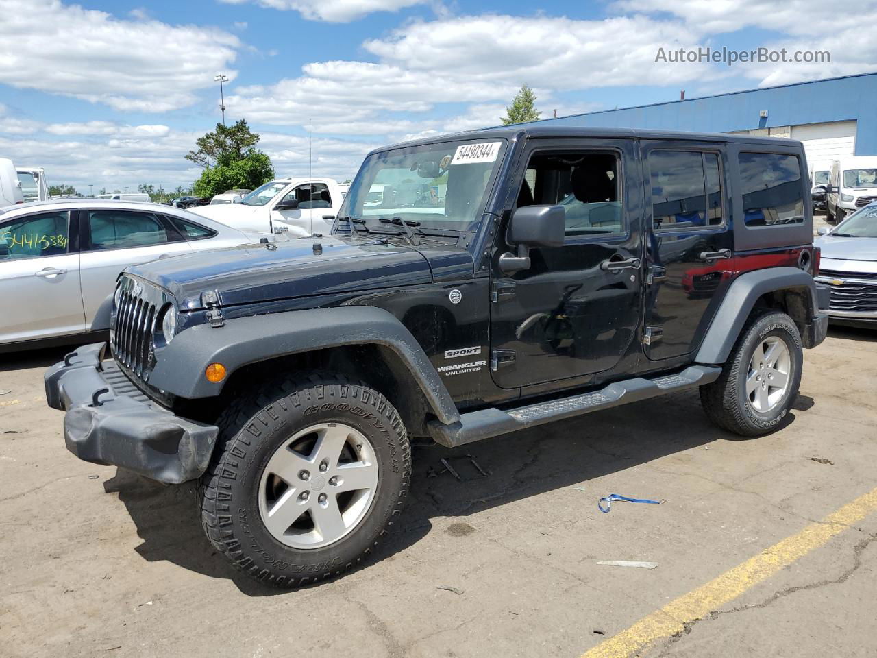 2017 Jeep Wrangler Unlimited Sport Black vin: 1C4BJWDG2HL649311