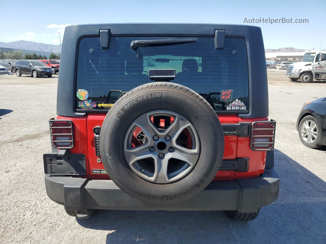 2017 Jeep Wrangler Unlimited Sport Red vin: 1C4BJWDG2HL699643