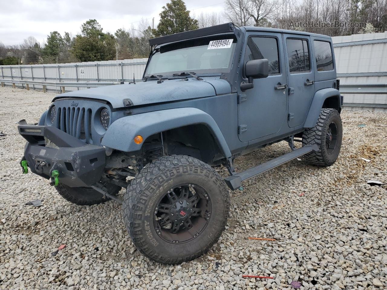 2017 Jeep Wrangler Unlimited Sport Blue vin: 1C4BJWDG2HL749411