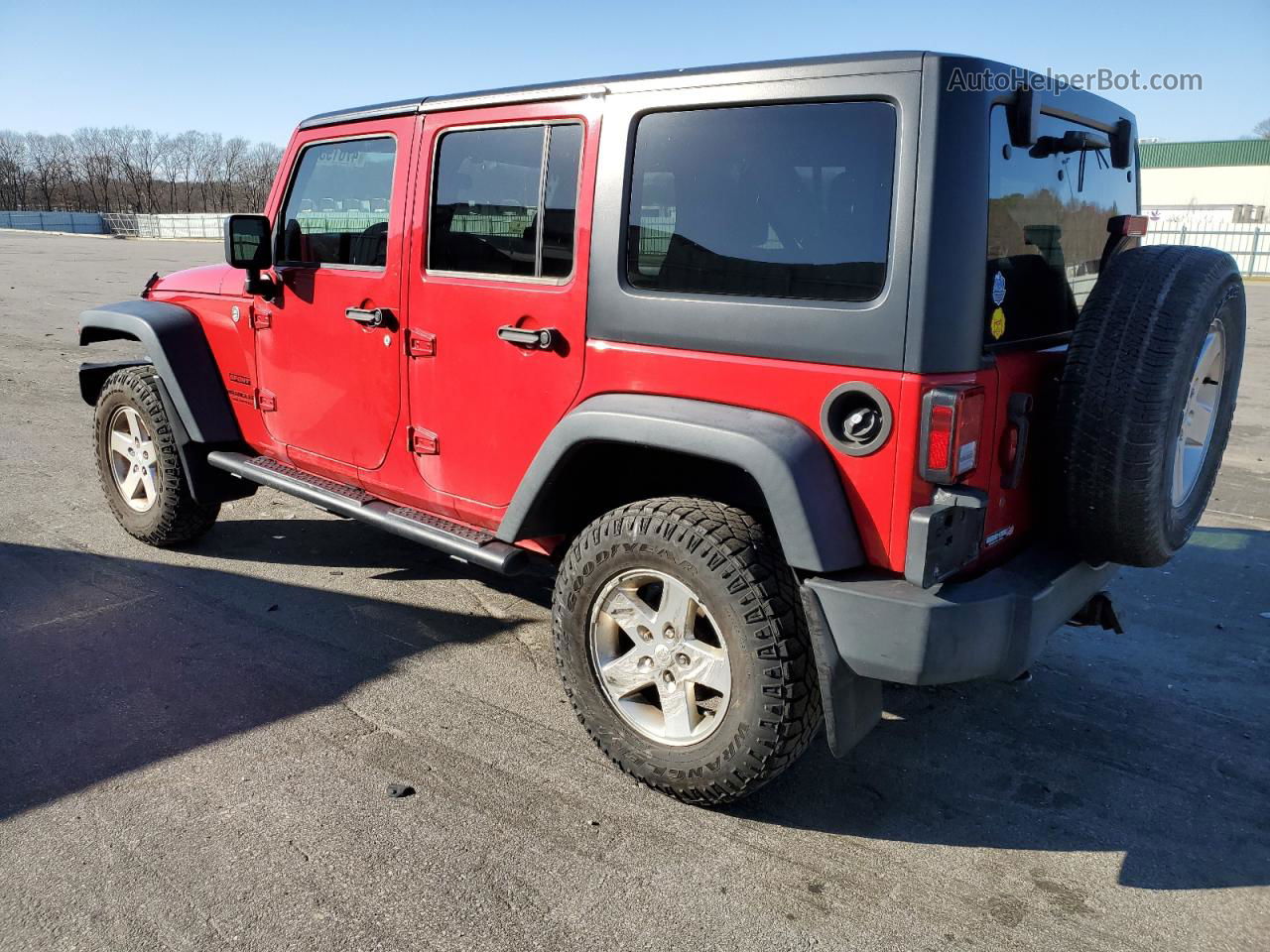 2014 Jeep Wrangler Unlimited Sport Красный vin: 1C4BJWDG3EL144390