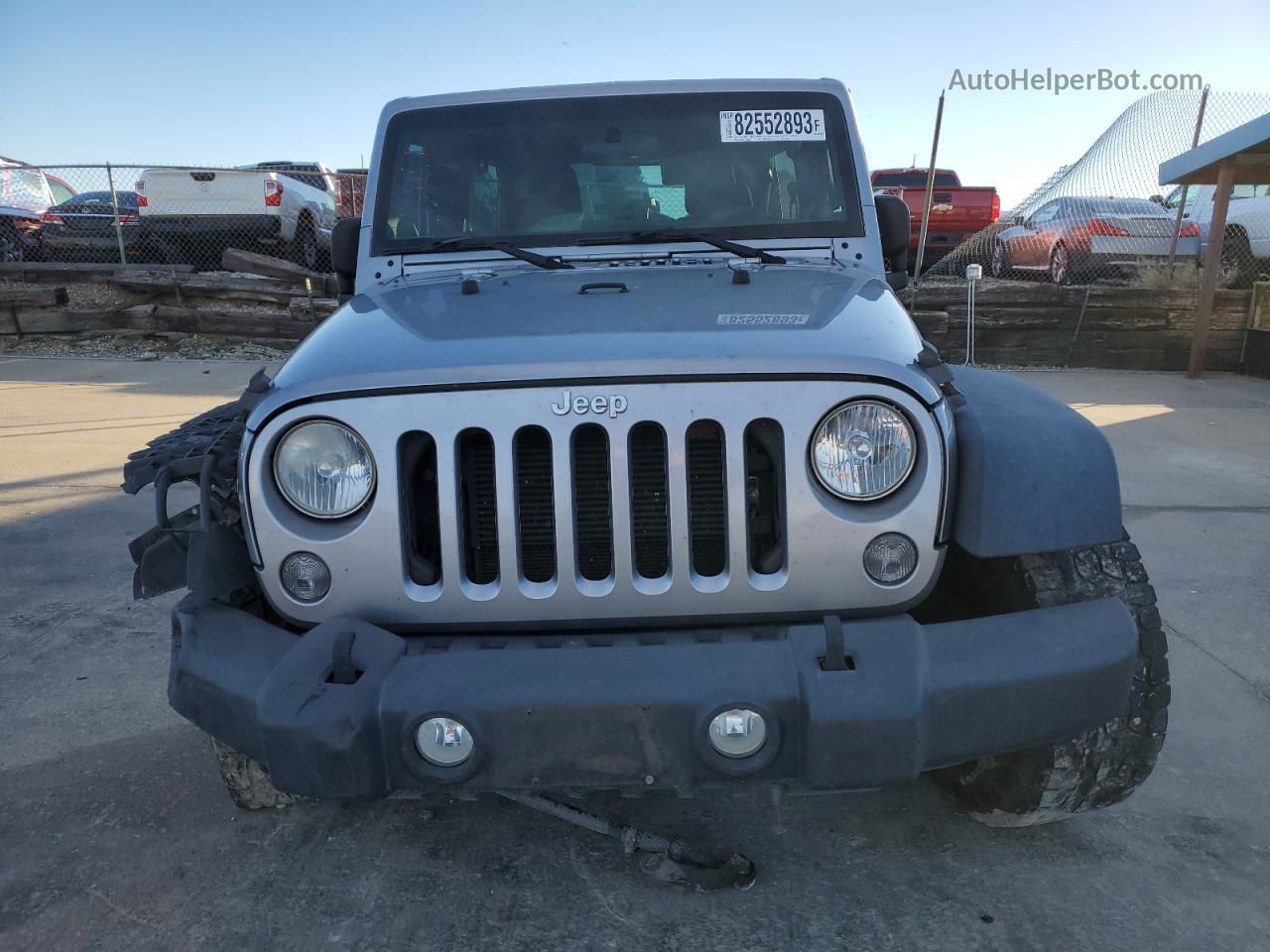 2014 Jeep Wrangler Unlimited Sport Silver vin: 1C4BJWDG3EL180029