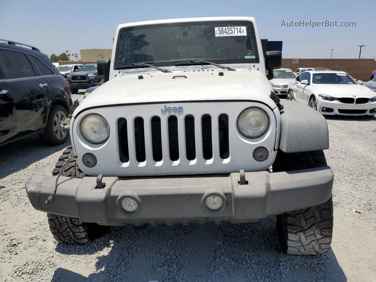 2014 Jeep Wrangler Unlimited Sport White vin: 1C4BJWDG3EL247244