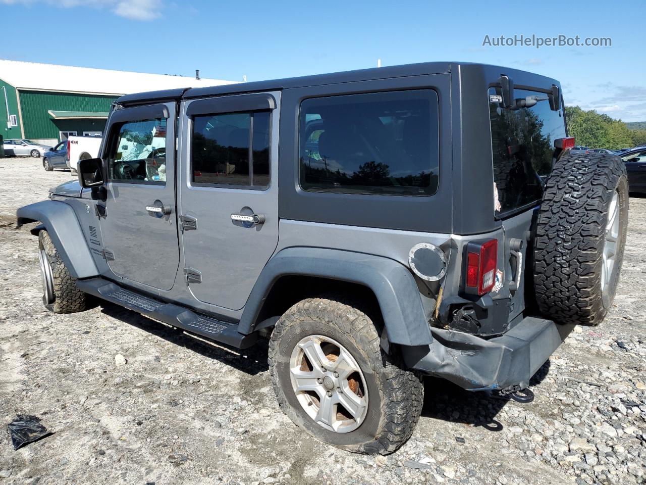 2017 Jeep Wrangler Unlimited Sport Gray vin: 1C4BJWDG3HL532093