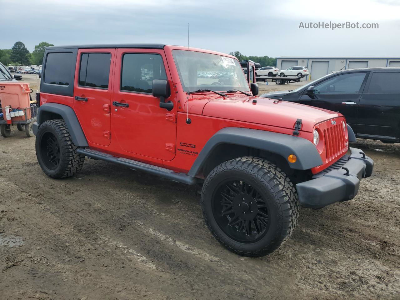 2017 Jeep Wrangler Unlimited Sport Красный vin: 1C4BJWDG3HL576191