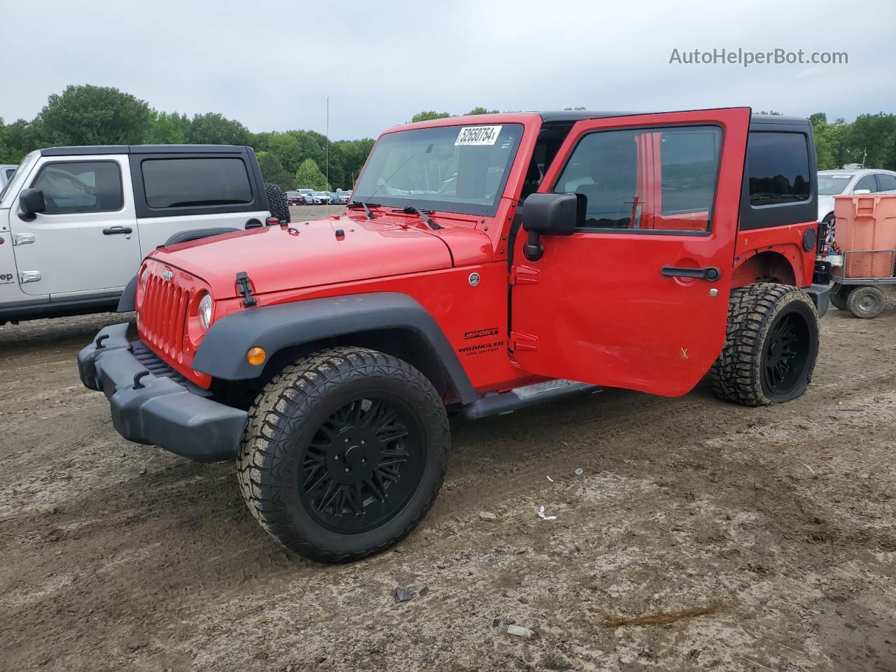 2017 Jeep Wrangler Unlimited Sport Красный vin: 1C4BJWDG3HL576191