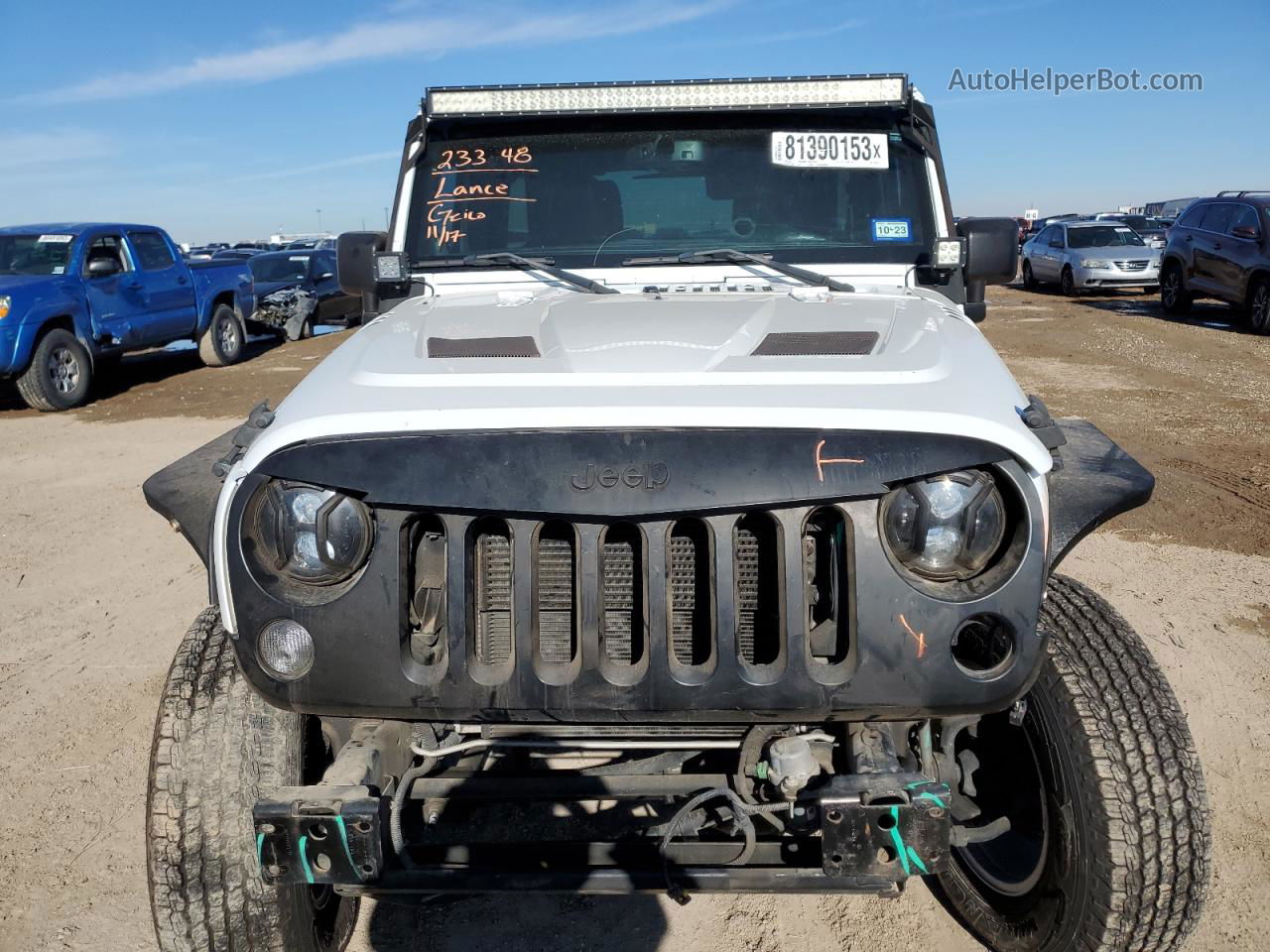 2014 Jeep Wrangler Unlimited Sport White vin: 1C4BJWDG4EL106599