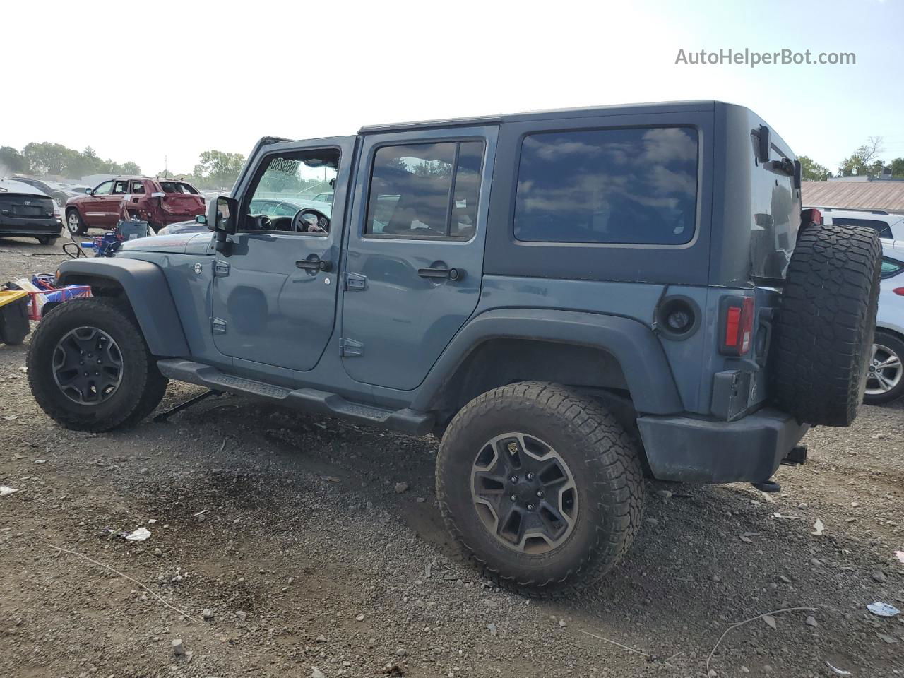 2014 Jeep Wrangler Unlimited Sport Gray vin: 1C4BJWDG4EL130367