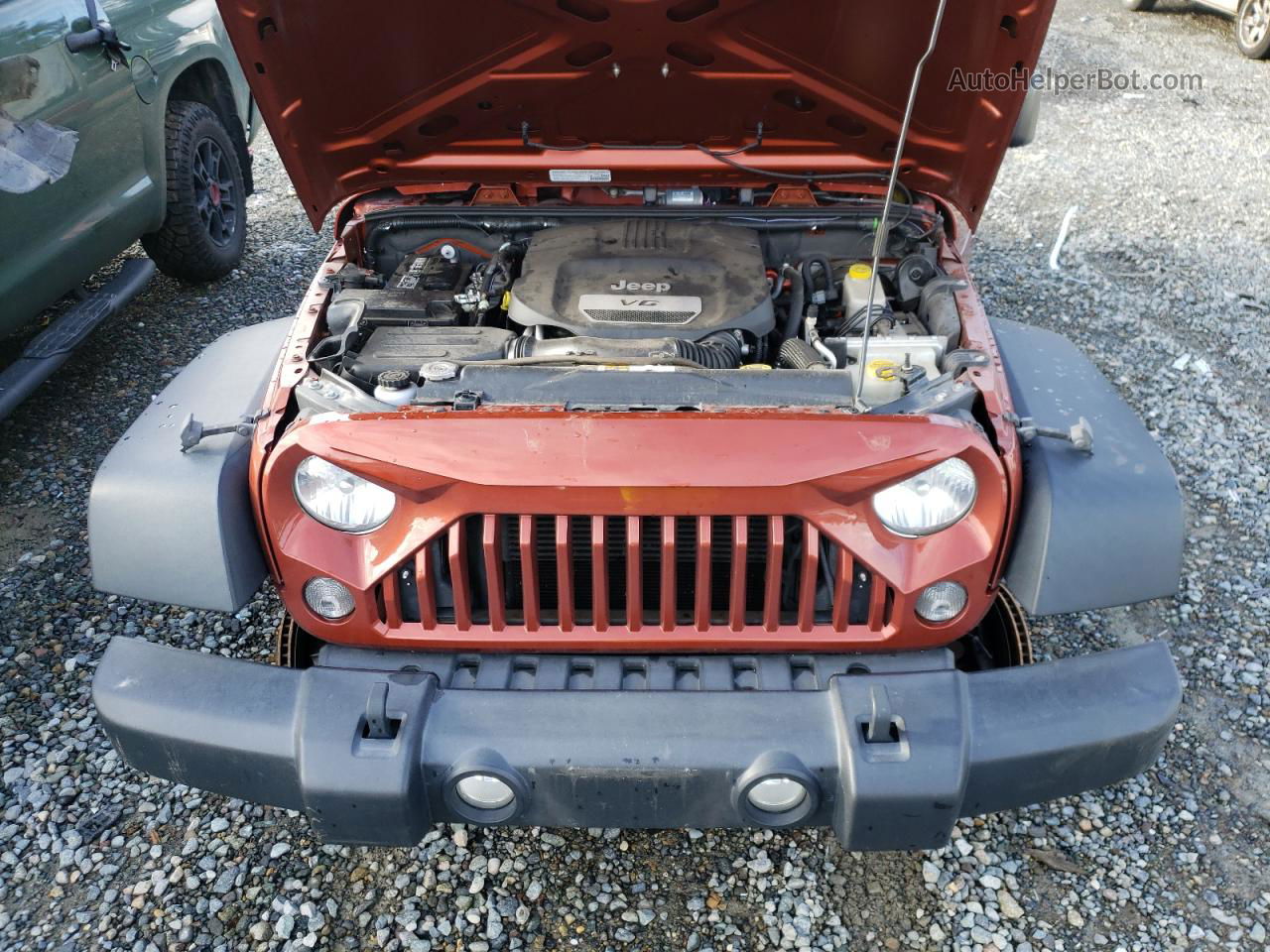 2014 Jeep Wrangler Unlimited Sport Orange vin: 1C4BJWDG4EL285484