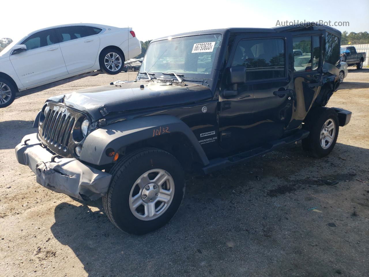 2017 Jeep Wrangler Unlimited Sport Black vin: 1C4BJWDG4HL512595