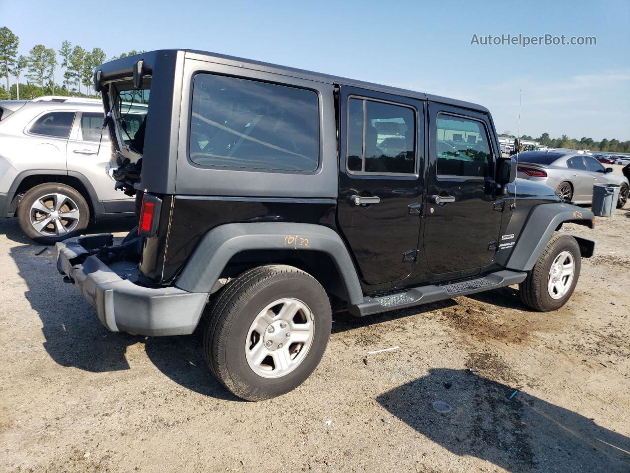 2017 Jeep Wrangler Unlimited Sport Черный vin: 1C4BJWDG4HL512595