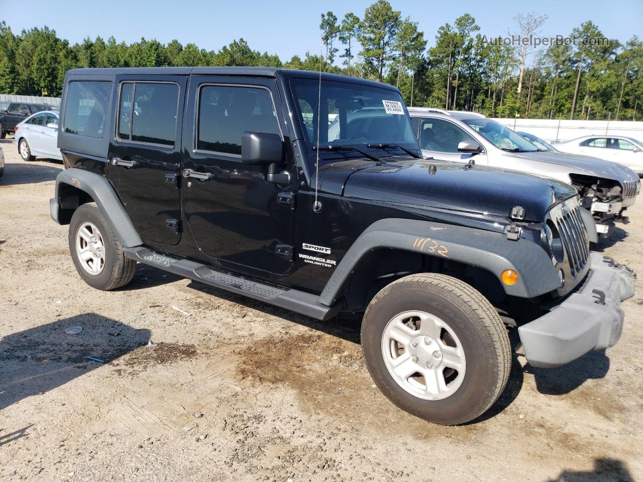 2017 Jeep Wrangler Unlimited Sport Black vin: 1C4BJWDG4HL512595