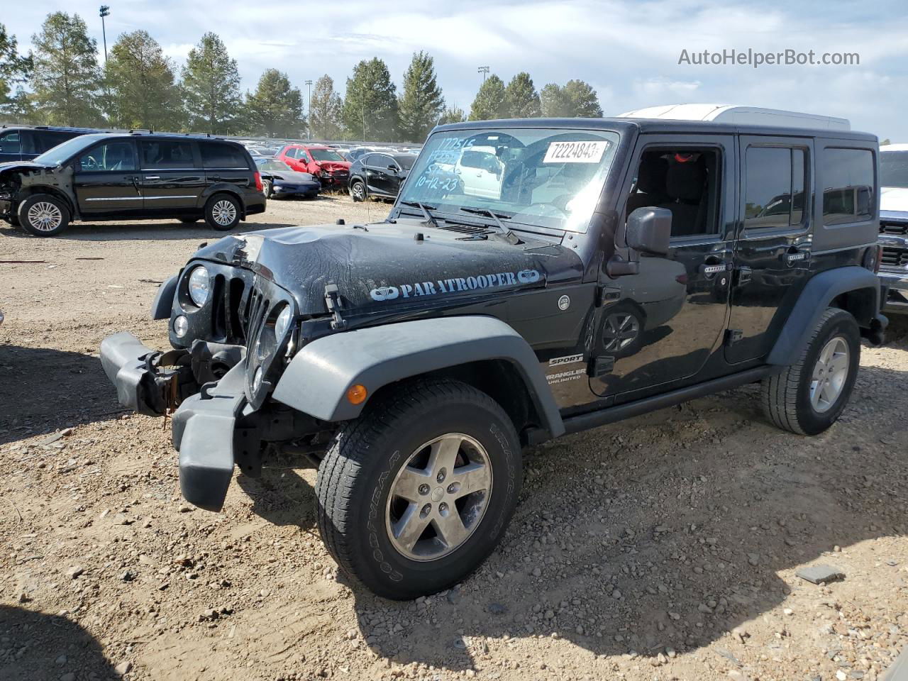 2017 Jeep Wrangler Unlimited Sport Черный vin: 1C4BJWDG5HL548845