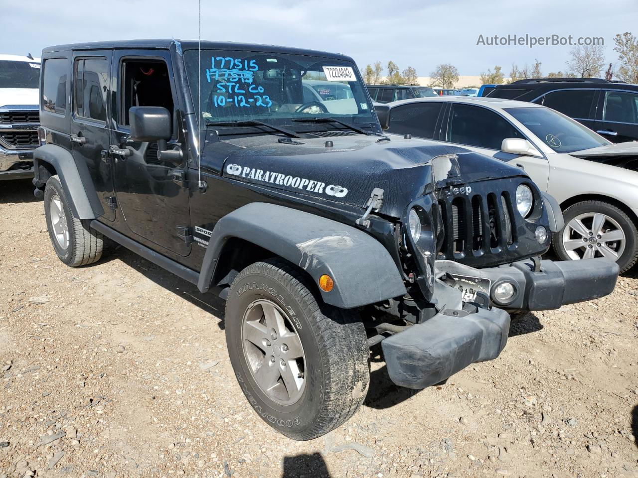 2017 Jeep Wrangler Unlimited Sport Черный vin: 1C4BJWDG5HL548845