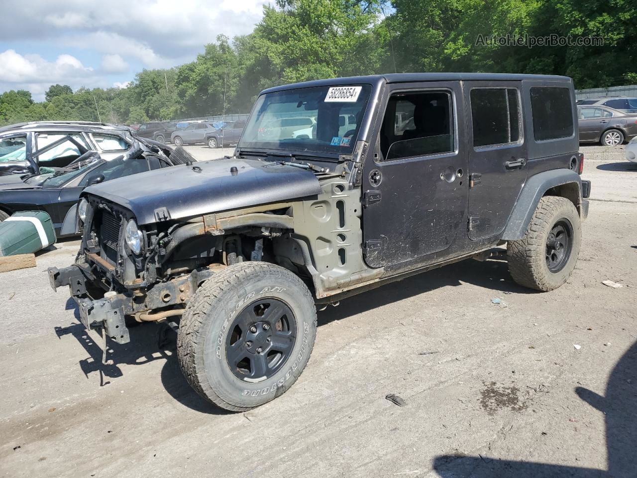 2017 Jeep Wrangler Unlimited Sport Gray vin: 1C4BJWDG5HL564477