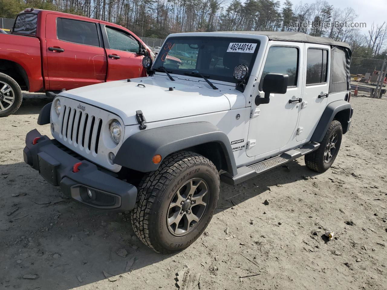 2017 Jeep Wrangler Unlimited Sport White vin: 1C4BJWDG5HL716497