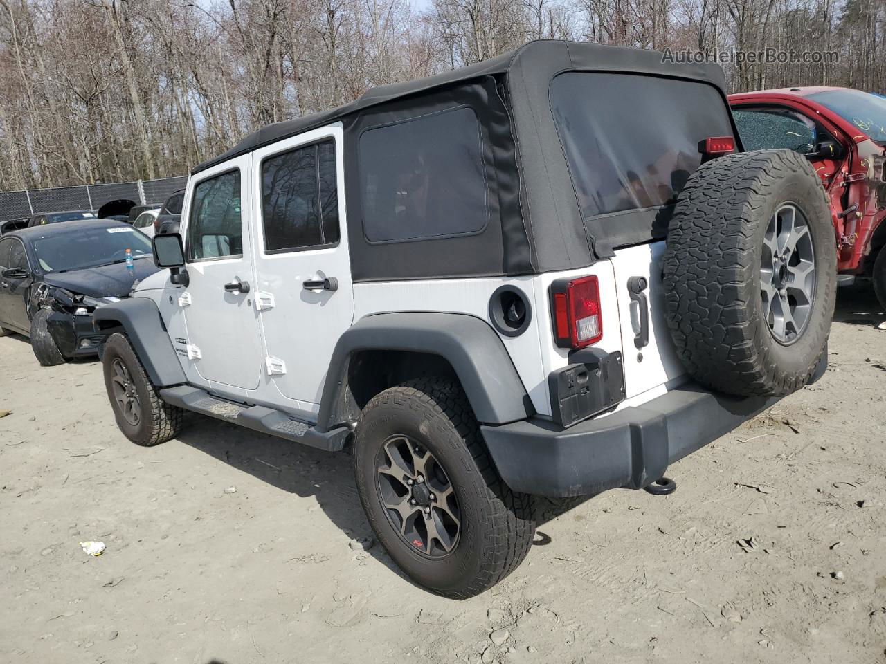 2017 Jeep Wrangler Unlimited Sport White vin: 1C4BJWDG5HL716497