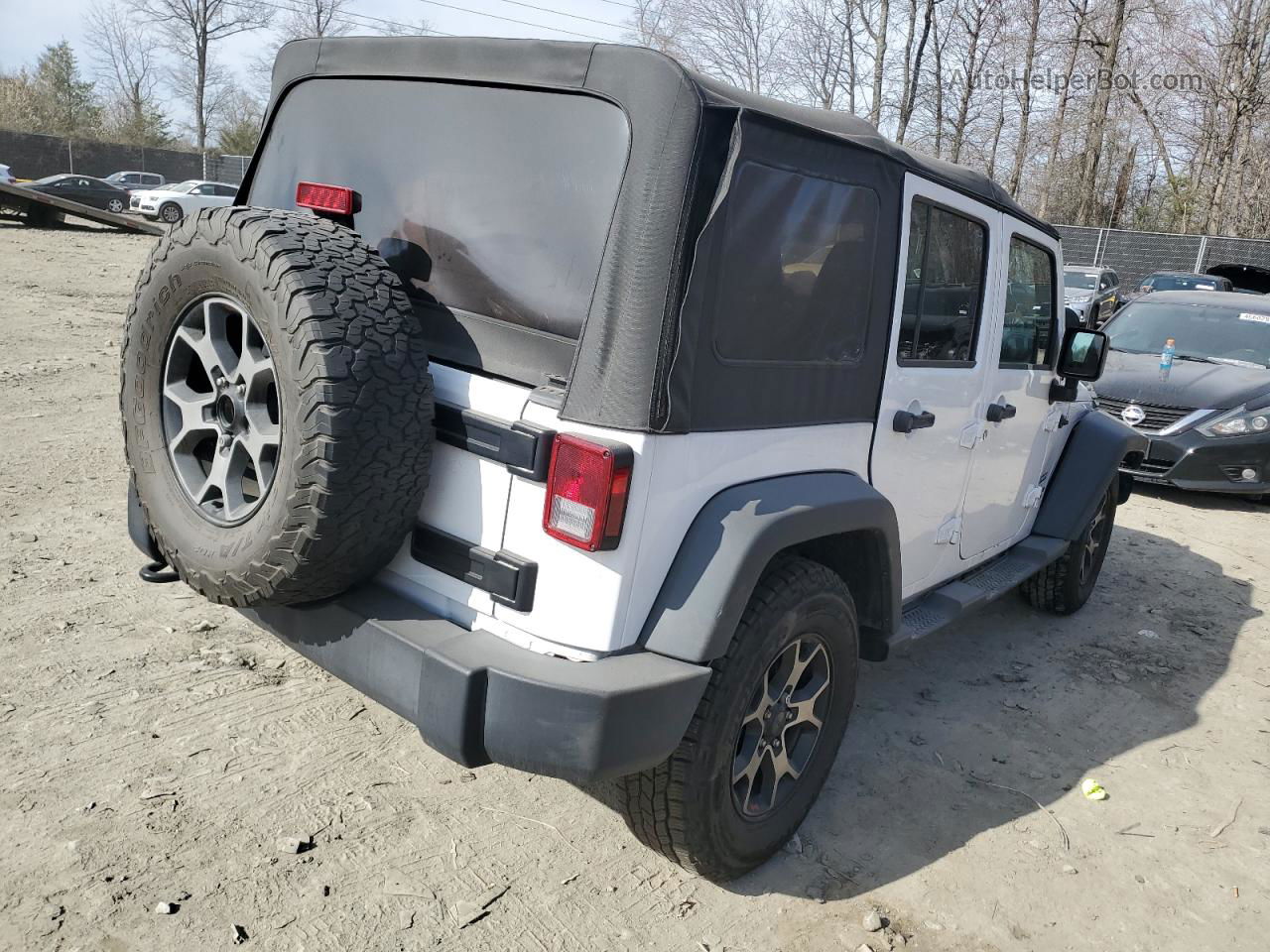 2017 Jeep Wrangler Unlimited Sport White vin: 1C4BJWDG5HL716497