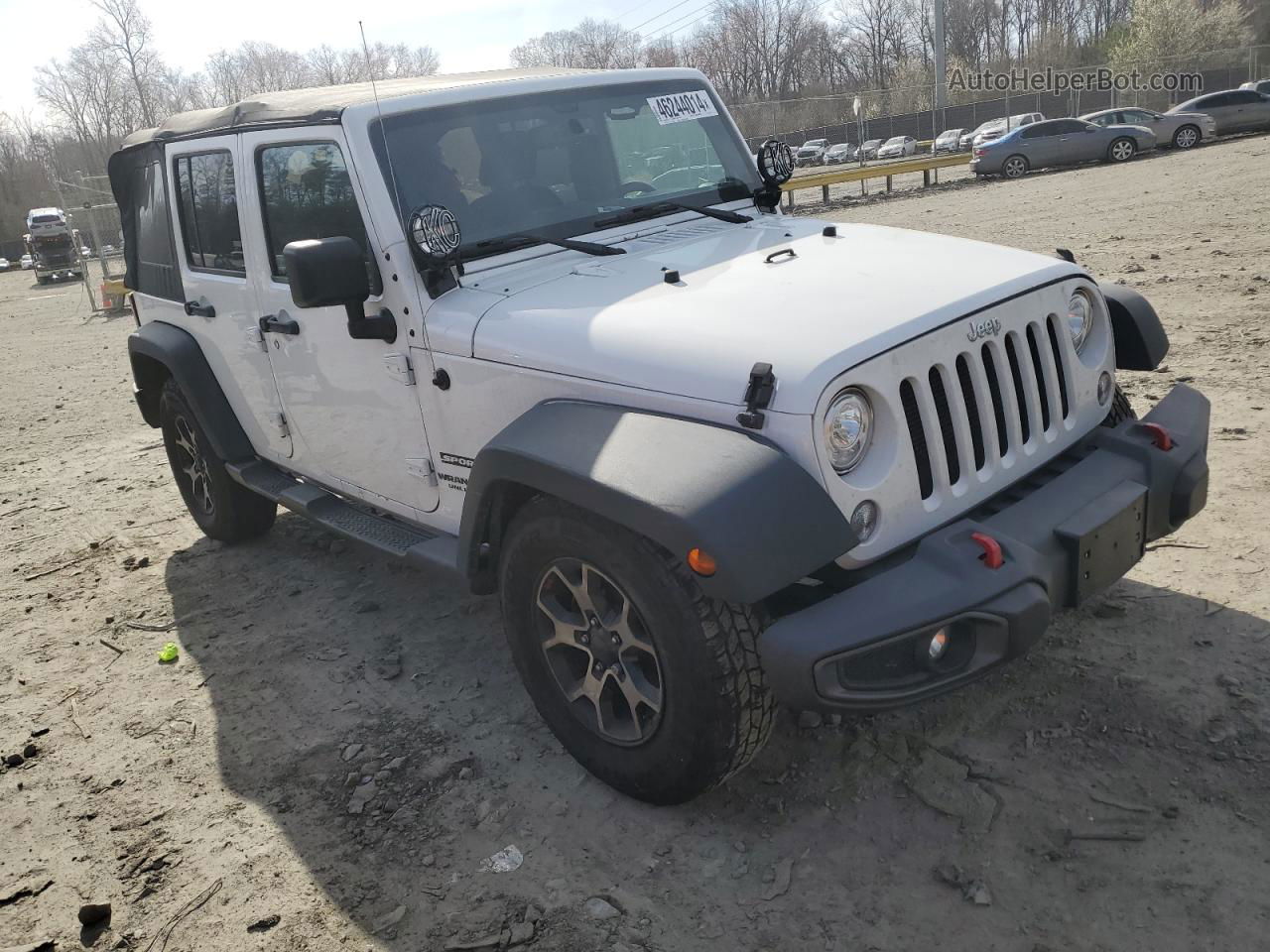 2017 Jeep Wrangler Unlimited Sport White vin: 1C4BJWDG5HL716497