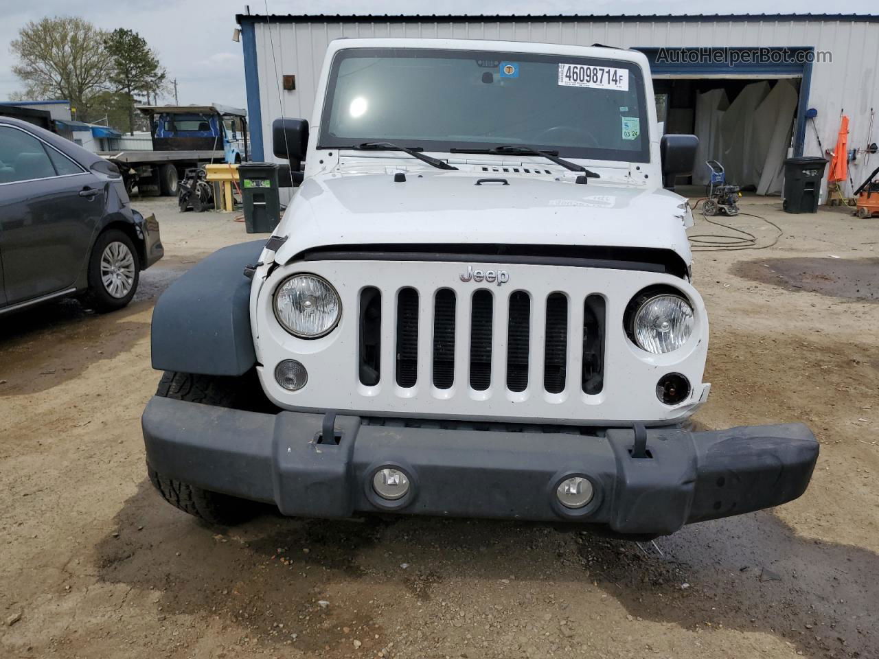 2014 Jeep Wrangler Unlimited Sport White vin: 1C4BJWDG6EL156825